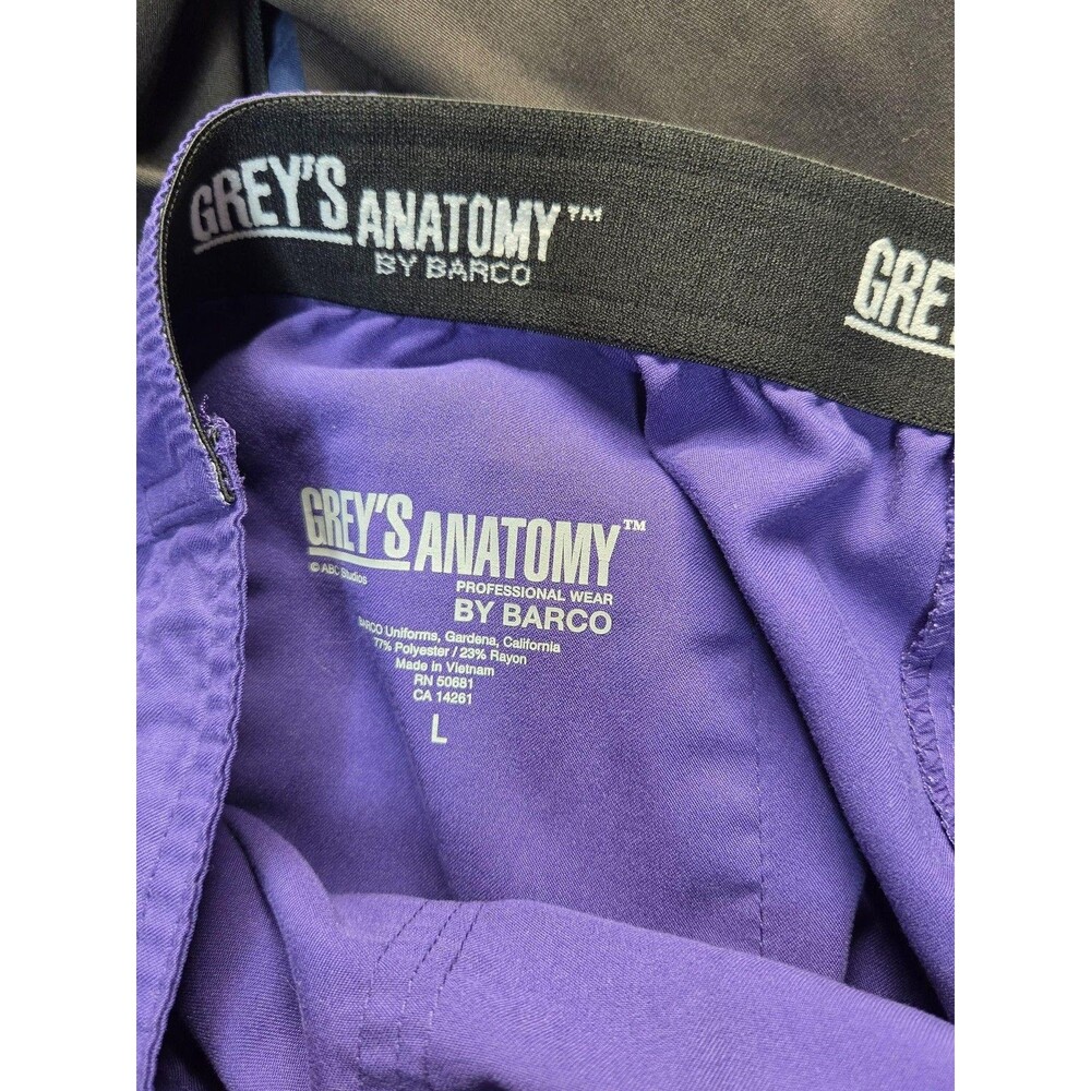 Grey's Anatomy By Barco Scrub Cargo Pants Womens L Lot 4 Multicolor Drawstring - Picture 8 of 15